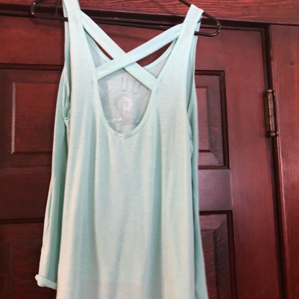 Blue “sea you later” tank top